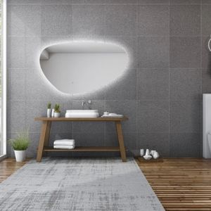 Spiegel gliss design trendy oval led verlichting 90 cm
