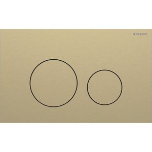 Geberit Drukplaat Sigma 40, 2-toets Round RVS Geborsteld Messing