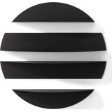 Wandplank umbra solis 76x76 cm zwart
