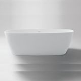 Vrijstaand bad bws solid surface 161x75x53 cm mat wit