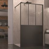 Inloopdouche sanswiss walk-in easy loft atelier 140x200 cm mat zwart