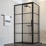 Douchecabine Sealskin SOHO 140x80 cm met schuifdeur links hoekcabine 8 mm helderglas