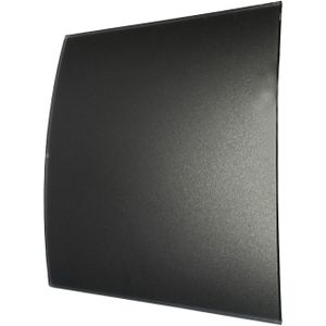 Ventilatierooster design bws ventilatie vierkant 10 cm gebogen glas mat zwart