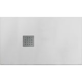 Douchebak vm go krypton 180x80x3 cm polybeton rechthoek licht grijs