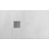 Douchebak vm go krypton 160x80x3 cm polybeton rechthoek licht grijs