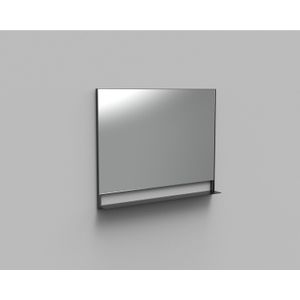 Badkamerspiegel met planchet arcqua reflect 100x80 cm mat zwart