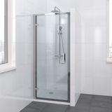 Bruynzeel douchedeur lector 100x200 cm 8 mm helder glas vrijstaand aluminium