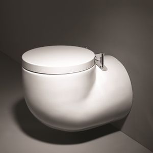 Wandtoilet sanindusa wca rond keramiek met zitting wit