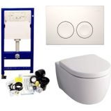 Geberit up100 toiletset set 32 sphinx serie 345 randloos 6 ltr met delta drukplaat