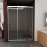 Bws 3 delige nis schuifdeur 100x200 cm 8 mm nano coating