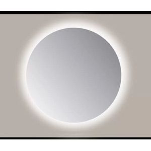 Spiegel sanicare q-mirrors 50x50 cm rond met rondom led warm white en afstandsbediening incl. Ophangmateriaal