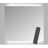Spiegelkast sanicare qlassics ambiance 60x60 cm met dubbelzijdige spiegeldeur, led verlichting en afstandsbediening antraciet