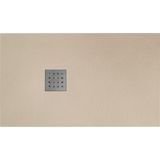 Douchebak vm go krypton 160x90x3 cm polybeton rechthoek taupe