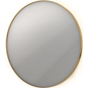 Spiegel ink sp17 rond colour changing led rondom 80x4x80 cm dimbaar in aluminium kader mat goud