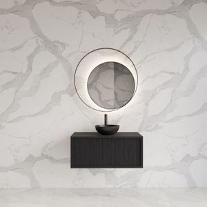 Onderkast Gliss Design Heronimus 80x45x35 cm Met Topplaat Black Veneer