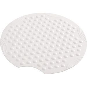 Antislip Douchemat BWS Ludo 55 cm Rond Wit
