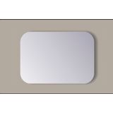 Spiegel vierkant sanicare q-mirrors afgeronde hoeken 60x60 cm pp geslepen incl. Ophanging