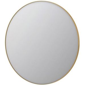 Ink spiegel rond mat goud aluminium kader 120x3,5 cm