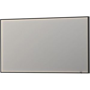 Spiegel ink sp19 rechthoek in stalen kader met indirecte colour changing led verlichting 140x4x80 cm mat zwart