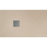 Douchebak vm go krypton 140x80x3 cm polybeton rechthoek taupe