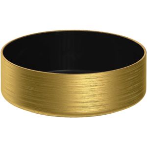 Waskom sanitop duo-color rond 36 cm mat black gold
