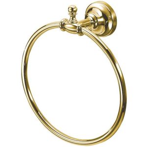 Handdoekhouder sapho perla rond 18x22.3 cm goud