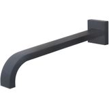 Bws inbouwuitloop vierkant 31 cm 1/2" mat zwart