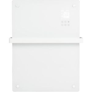 Convector verwarming eurom alutherm verre 800w voor in de badkamer met wi-fi en glazen behuizing wit