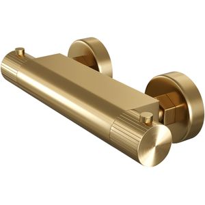 Brauer - Stripe - Opbouw Douche Thermostaatkraan - Goud - Geborsteld PVD