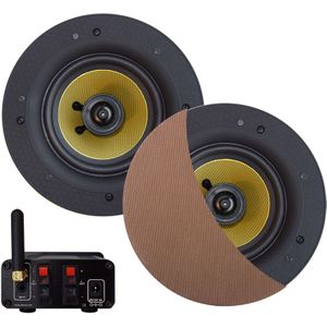 Bluetooth Audiosysteem Aquasound (70 Watt / Bt4.0 / Auto-Aux) Met Zumba Speakerset 230V/18V Brushed Red Gold