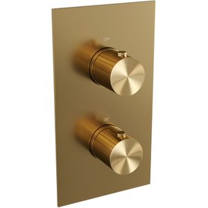 Brauer - Stripe - Inbouwthermostaat - Goud Geborsteld - 3-weg
