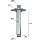 Plafondbuis Hotbath Gal 15 cm Vierkant Geborsteld Messing PVD