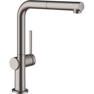Hansgrohe Talis M54 ééngreeps keukenmengkraan 270 met uittrekbare uitloop en sBox, Brushed Black Chrome