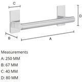 Smedbo - Pool - Badgreep - Chroom - Messing