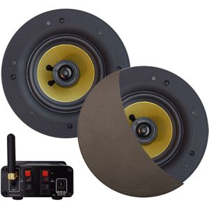 Bluetooth Audiosysteem Aquasound (70 Watt / Bt4.0 / Auto-Aux) Met Zumba Speakerset, 230V/18V Inox/Rvs Look