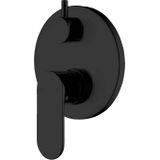 Bws lacus inbouw regendouche set 08 plafonduitloop mat zwart