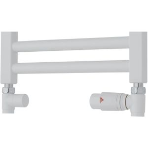 TVS - Valves 210 - Radiator Aansluitset - Wit - Recht - Incl. Thermostaat