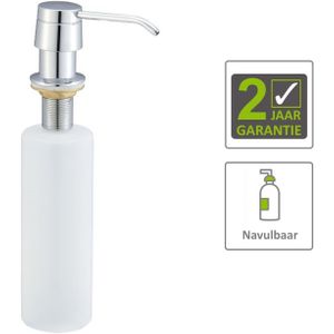 Inbouw zeeppompje chroom kunststof fles 250ml