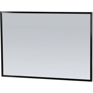 Spiegel sanitop silhouette 100x70x2.5 cm aluminium zwart