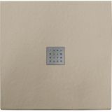 Douchebak vm go krypton 80x80x3 cm polybeton rechthoek taupe