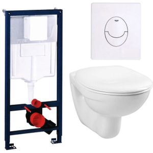 Toiletset grohe rapid sl met basic smart pot en skate air drukplaat