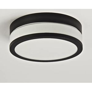 Plafond/Wandlamp Bellezza Bagno Stef IP44 3000 Kelvin 34,7x8,2 cm SMD LED Mat Zwart/Mat Wit