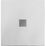 Douchebak vm go krypton 90x70x3 cm polybeton rechthoek licht grijs