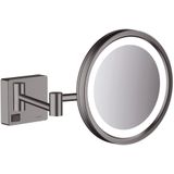 Hansgrohe Addstoris Make-up Spiegel Led 1x Vergr. Brushed Black Chroom 41790340