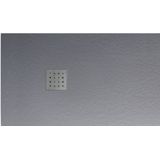 Douchebak vm go krypton 160x70x3 cm polybeton rechthoek grijs