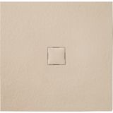 Douchebak vm go krypton 90x90x3 cm polybeton vierkant beige