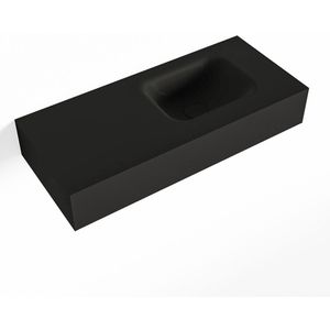 Mondiaz lex urban vrijhangende solid surface wastafel 70 cm. Positie wasbak rechts