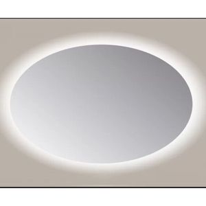 Spiegel sanicare q-mirrors 70x100 cm ovaal met rondom led warm white verlichting en afstandsbediening incl. Ophangmateriaal