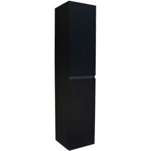 Kolomkast Sanilux Trendline Met Greeplijst Mat Zwart 160x35x35 Cm Black Oak