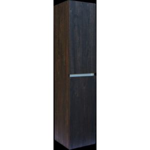 Kolomkast Sanilux Trendline Met Greeplijst Aluminium 160x35x35 Cm Brown Oak